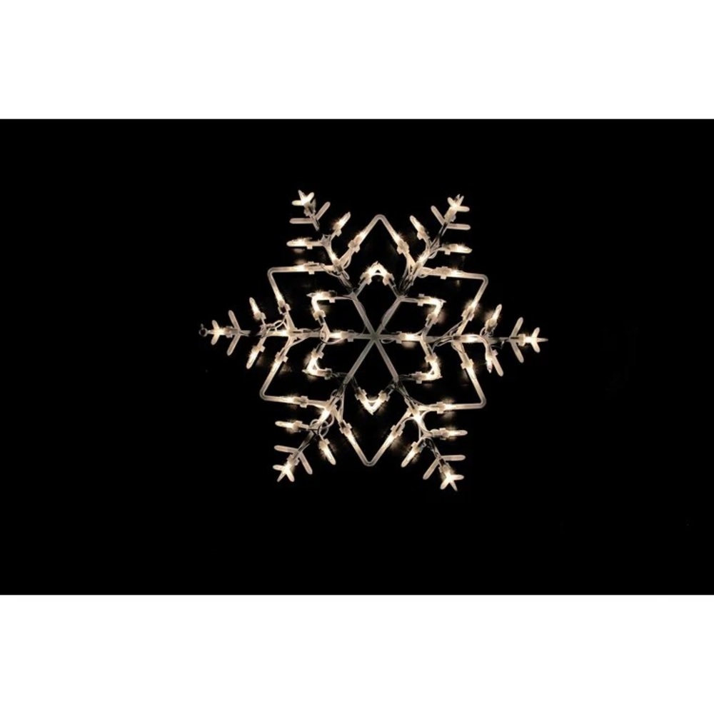Northlight 13.5” Clear 35 Lights Window Snowflake Silhouette White New In Box - Picture 3 of 3